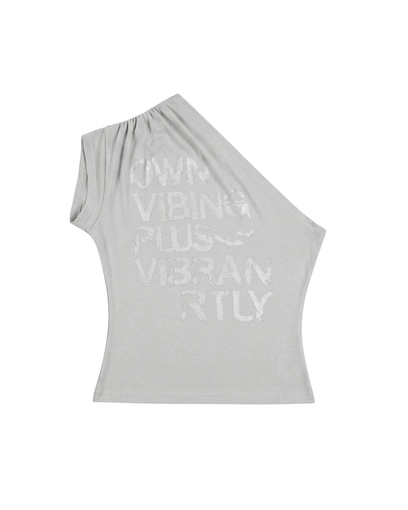 One-Shoulder Fitted Tank Top