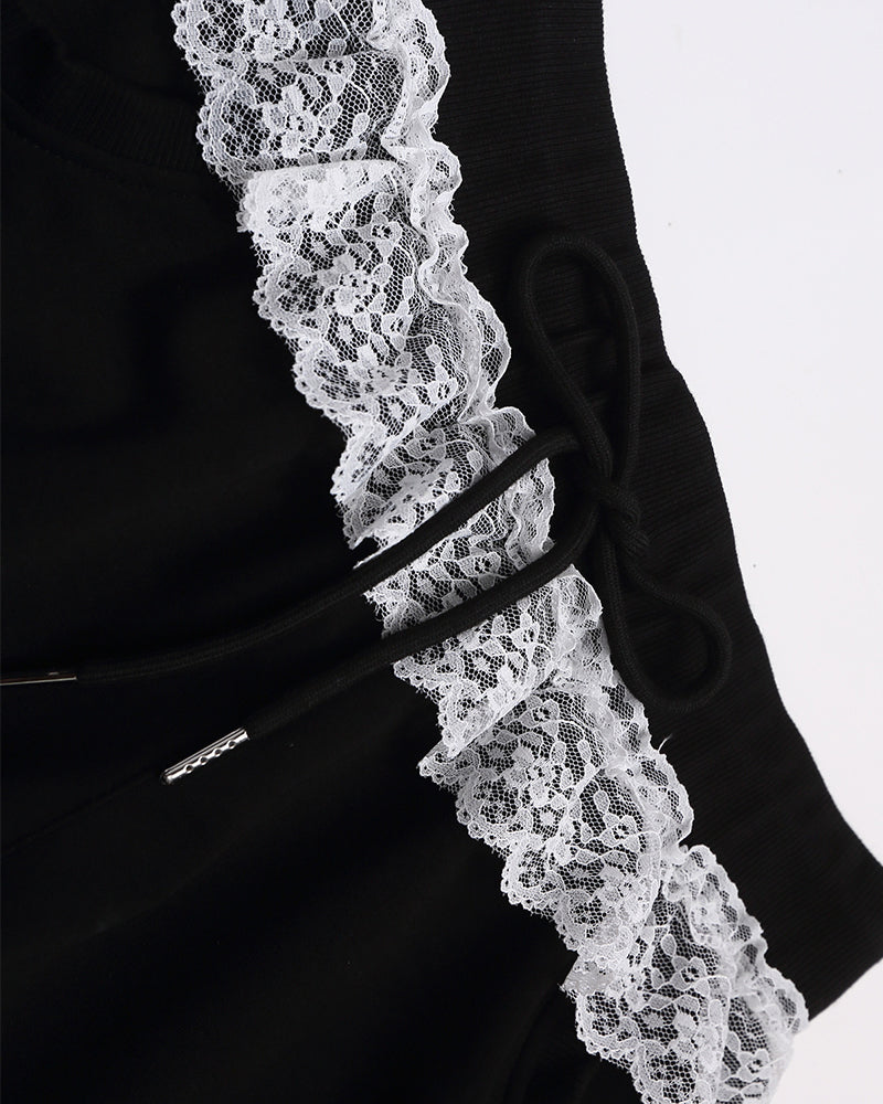 Lace Trim Lounge Shorts