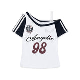 Off-Shoulder Graphic Baby Tee