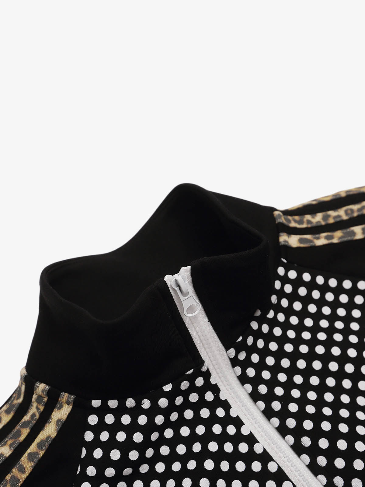 Polka-Dot Script Graphic Jacket; Black / M, Black / L, Black / XL