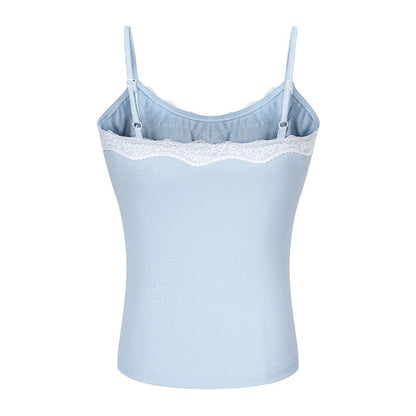 Lace Trim Graphic Cami Top