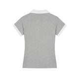 Sporty V-Neck Polo Top