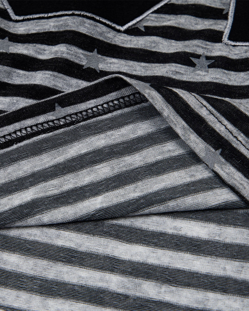 Vintage Striped Off-Shoulder Tee