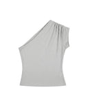 One-Shoulder Fitted Tank Top