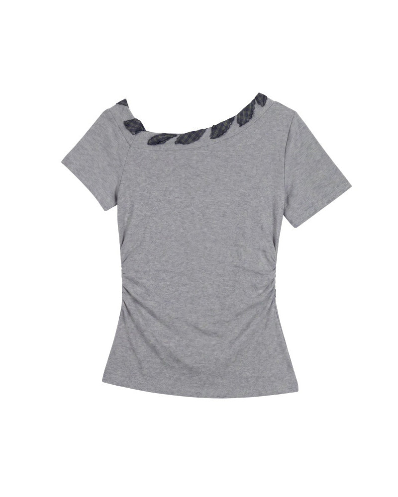 Bow Detail Fitted Short Sleeve Top
