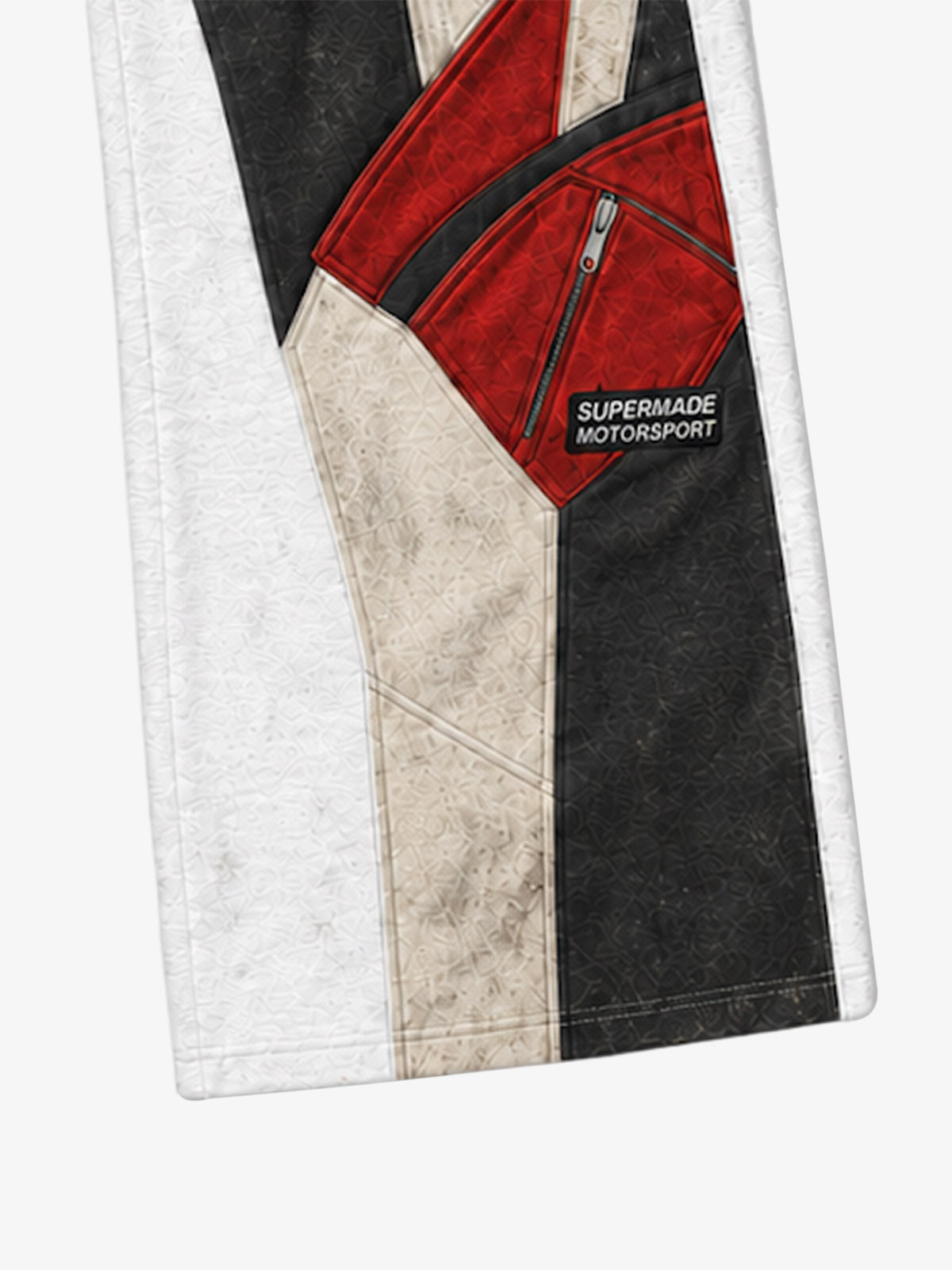 3D Biker Graphic Washed Distressed Wide-Leg Sweatpants; Gray / S, Gray / M, Gray / L, Gray / XL, Gray / 2XL