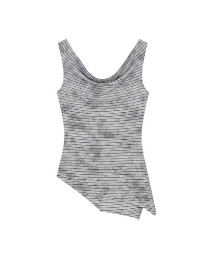 Fitted Asymmetrical Hem Tank Top
