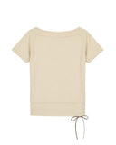 Lace-Up Detail Fitted Short Sleeve Top