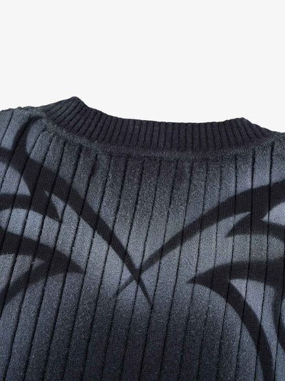 Thorn Graphic Dark Knit Top; Black / M, Black / L, Black / XL