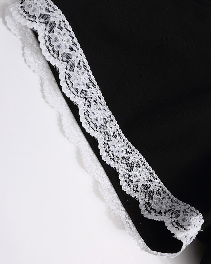 Lace Trim Lounge Shorts