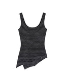 Fitted Asymmetrical Hem Tank Top