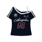 Off-Shoulder Graphic Baby Tee