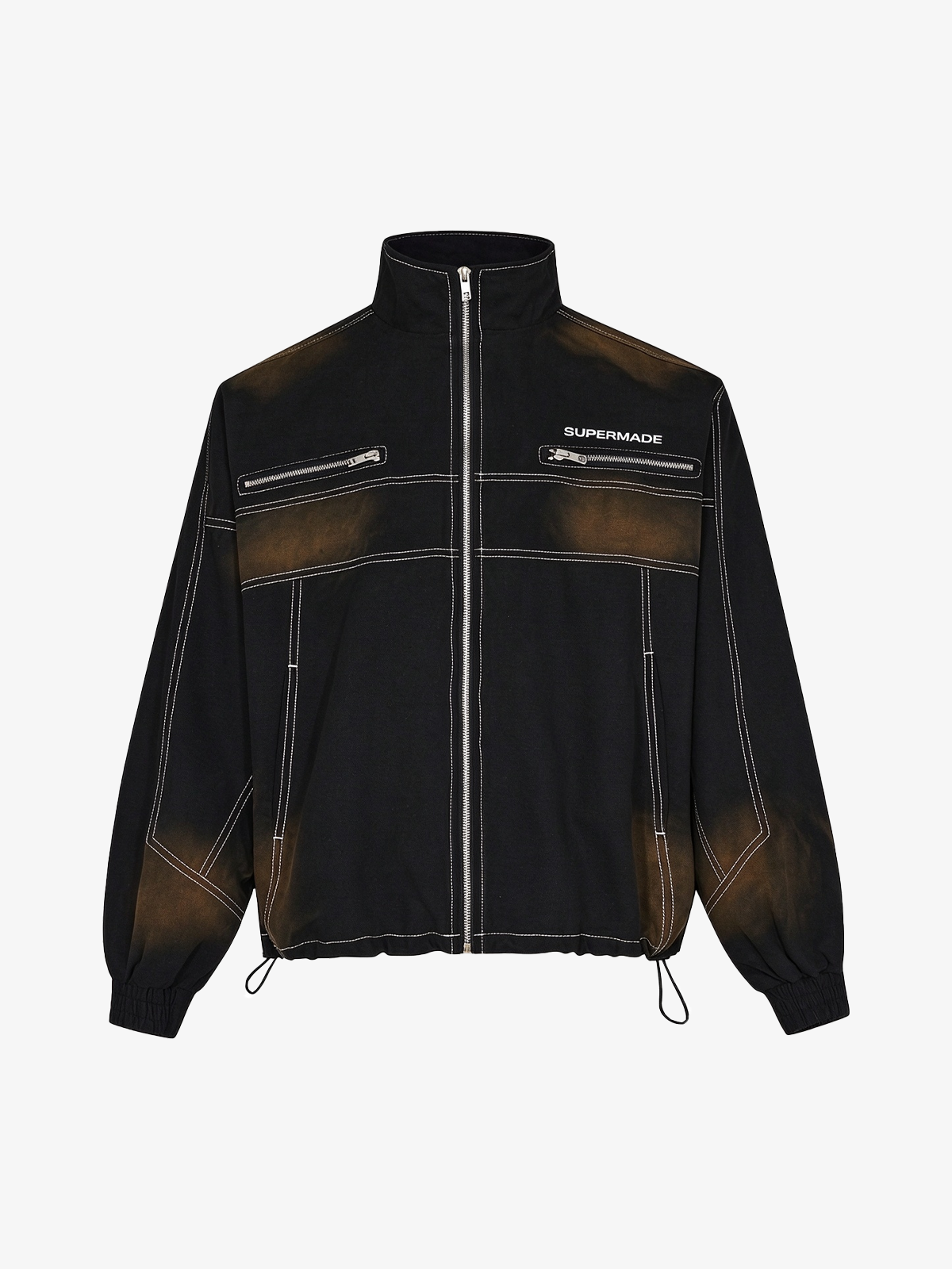 Spray-Washed Multi-Zip Jacket; Black / M, Black / L, Black / XL, Black / 2XL