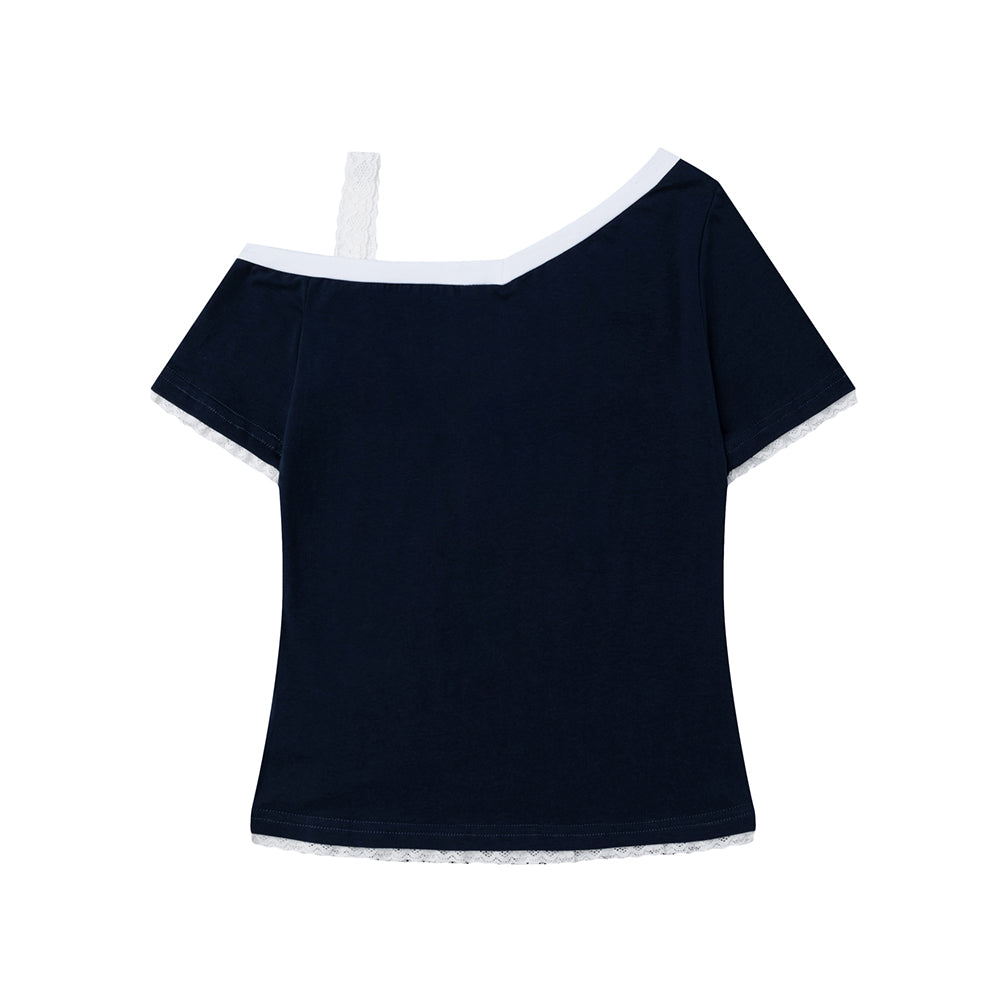 Off-Shoulder Graphic Baby Tee