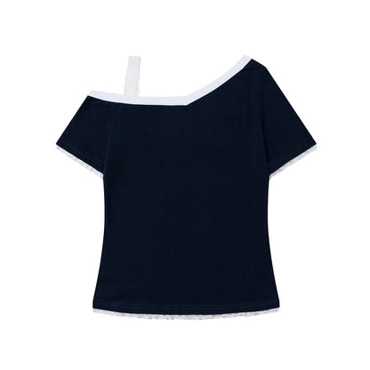 Off-Shoulder Graphic Baby Tee