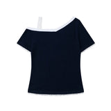 Off-Shoulder Graphic Baby Tee