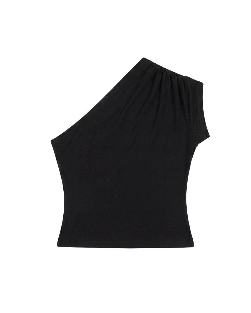 One-Shoulder Fitted Tank Top