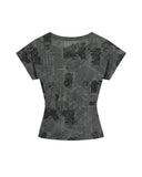 Vintage Newspaper Print Tee