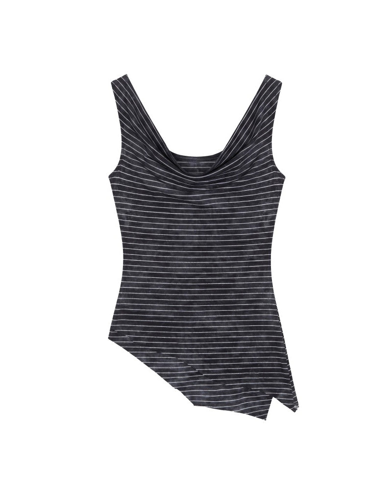 Fitted Asymmetrical Hem Tank Top