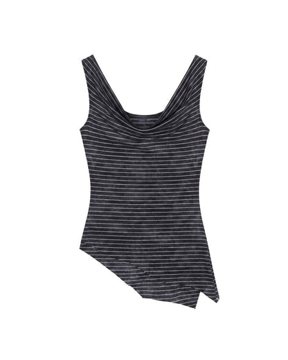 Fitted Asymmetrical Hem Tank Top