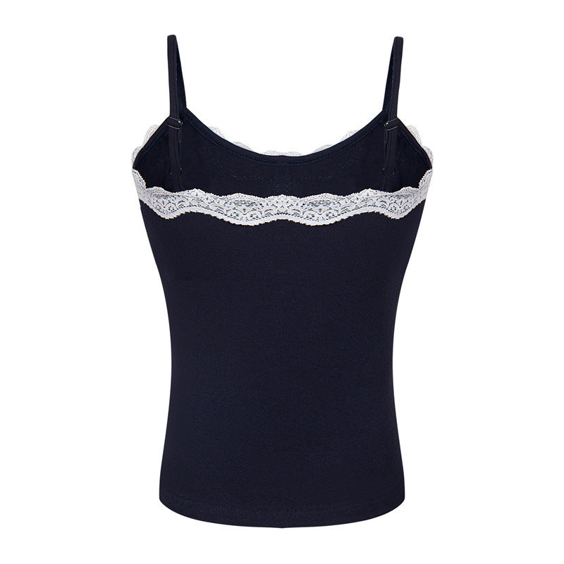 Lace Trim Graphic Cami Top