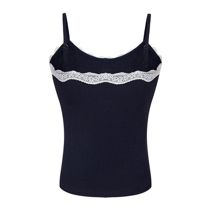 Lace Trim Graphic Cami Top