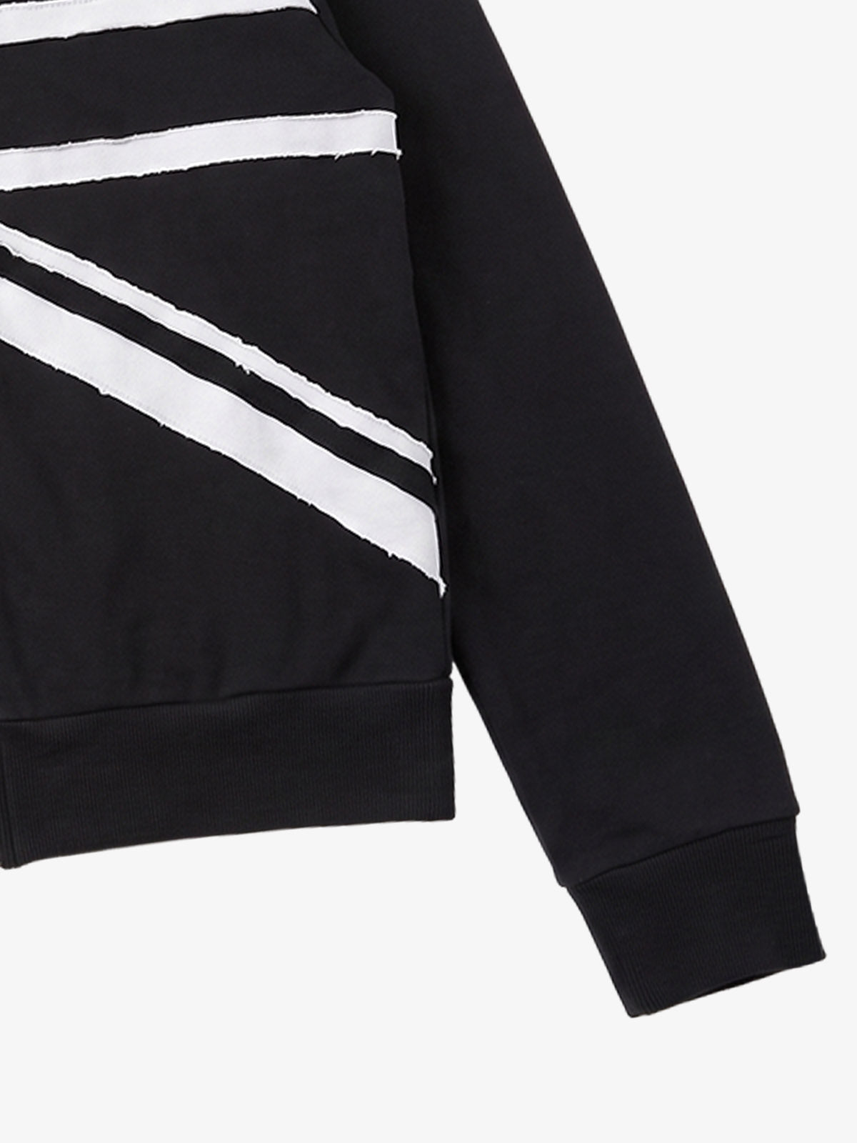 Street Style Union Jack Appliqué Hoodie; Black / S, Black / M, Black / L, Black / XL, Black / 2XL
