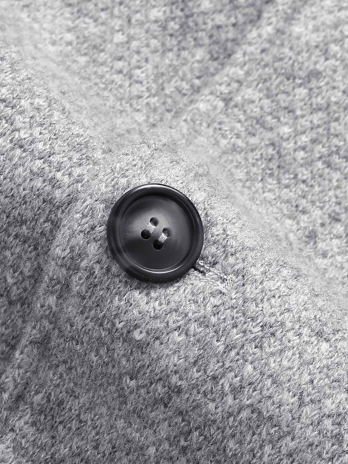 Double-Breasted Stand-Collar Jacket; Flower Ash / M, Flower Ash / L, Flower Ash / XL, Flower Ash / 2XL