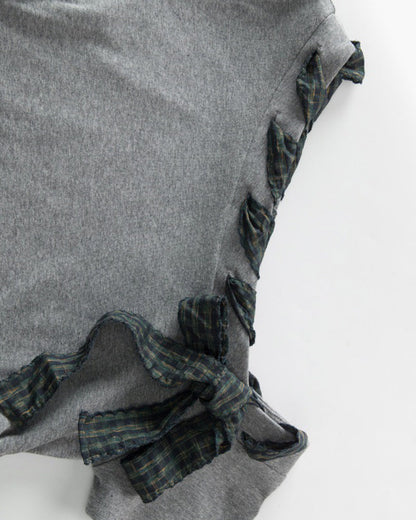 Bow Detail Fitted Short Sleeve Top