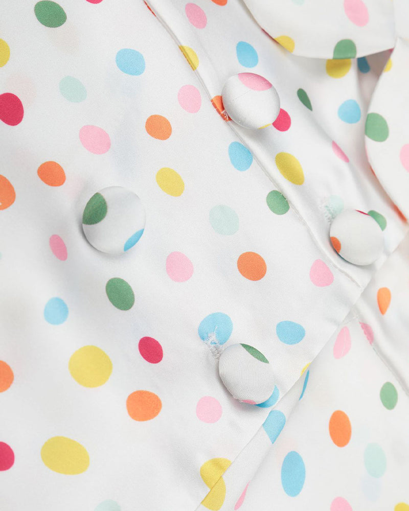 Polka Dot Peter Pan Collar Blouse