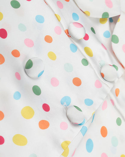 Polka Dot Peter Pan Collar Blouse