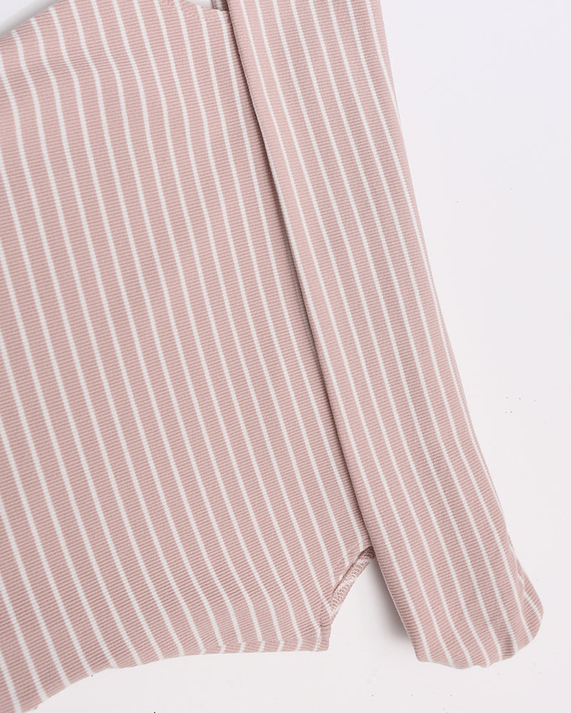 Sweet Off-Shoulder Striped Top