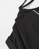 Vintage Graphic Tie-Neck Crop Top