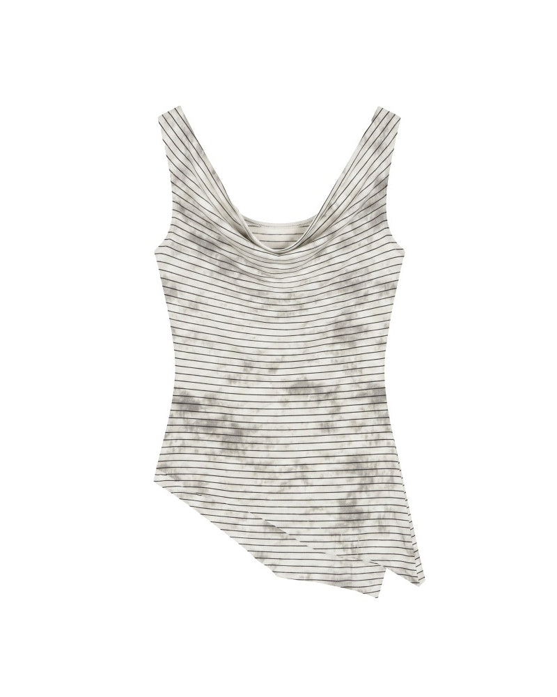 Fitted Asymmetrical Hem Tank Top