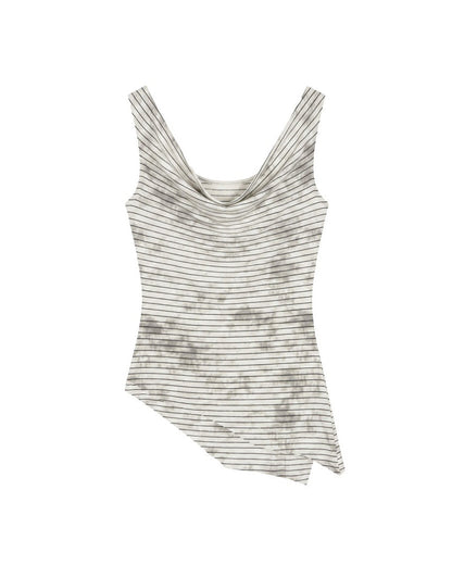 Fitted Asymmetrical Hem Tank Top