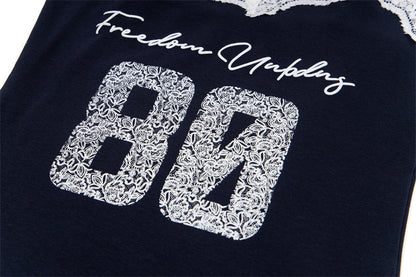 Lace Trim Graphic Cami Top