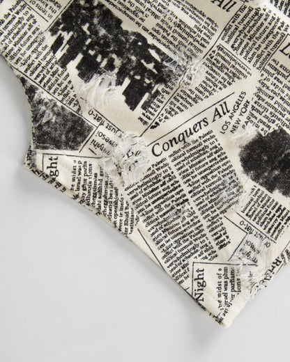 Vintage Newspaper Print Tee