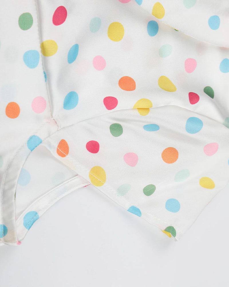 Polka Dot Peter Pan Collar Blouse
