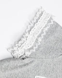 Lace Trim Graphic Baby Tee
