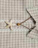 Plaid Peplum Short Sleeve Shirt