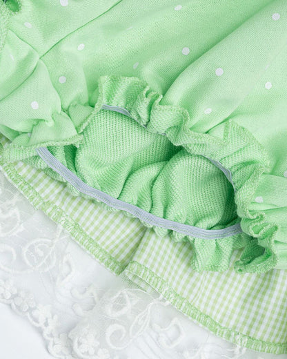 Patchwork Plaid Lace Mini Skirt