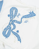 Bow Graphic Off-Shoulder Top