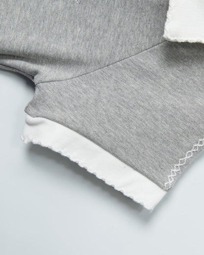 Sporty V-Neck Polo Top
