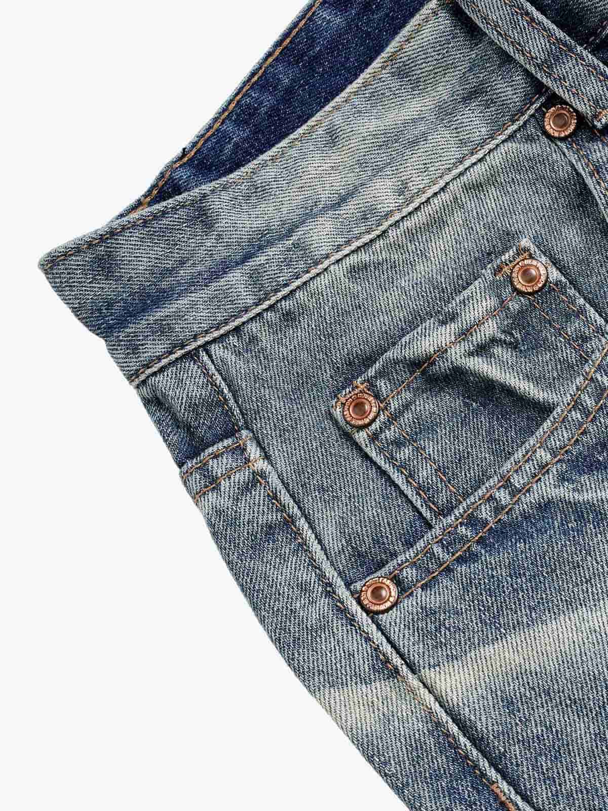 Distressed Washed Jeans; Blue / M, Blue / L, Blue / XL, Blue / 2XL