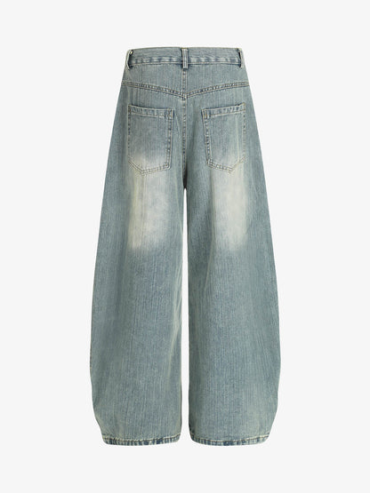 Washed Slub Machete Dye Jeans; Blue / S, Blue / M, Blue / L, Blue / XL