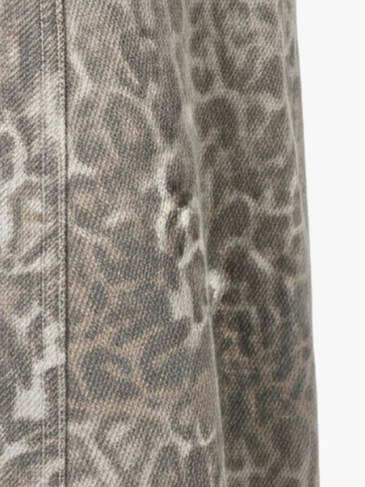 Street Leopard Camouflage Pleated Barrel Jeans; Leopard / S, Leopard / M, Leopard / L, Leopard / XL, Leopard / XXL