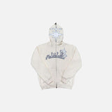 A front view of the ivory Y2K Full Zip Hoodies 