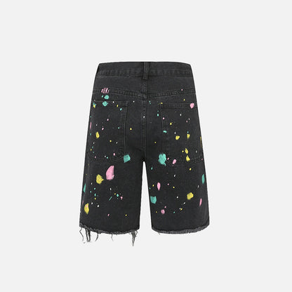 Vintage Floral Knitted Pattern Jorts