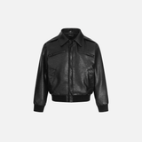 Elevated Streetwear Hip Hop Long Sleeve Leather Jacket