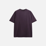 Front view of the pulm color of the High-neck Respecting Solid Loose T-shirt from DAXUEN.